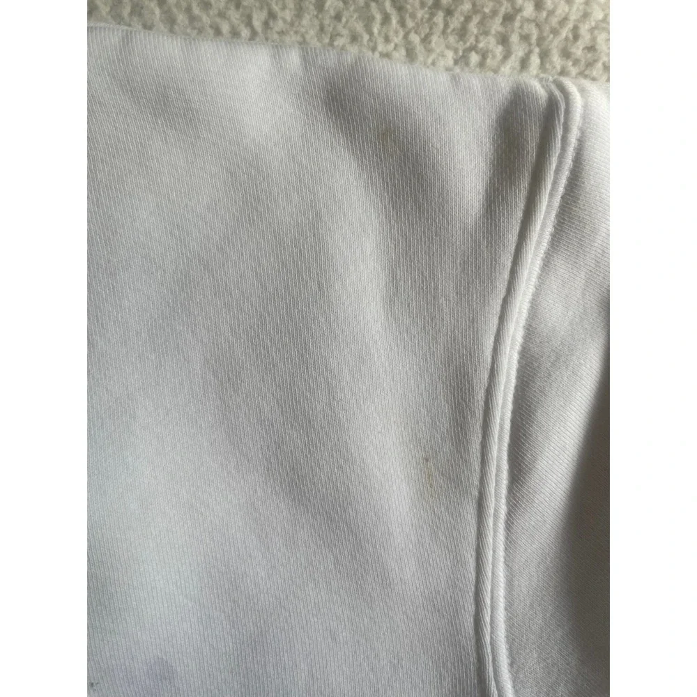Polo Ralph Lauren Mens Large Quarter Zip Sweatshirt White Fleece Pullover